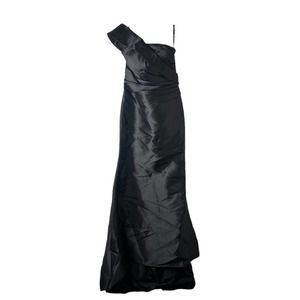 JVN By Jovani Black Size 10 Gown JVN04723 One Shoulder Mermaid Evening Dress